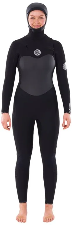 Rip Curl Flashbomb 6mm Hooded Chestzip Dame Våddragt